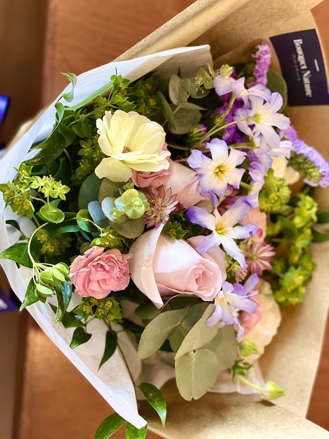 春のパステル花束 浜松の花屋【ブーケナチュール】